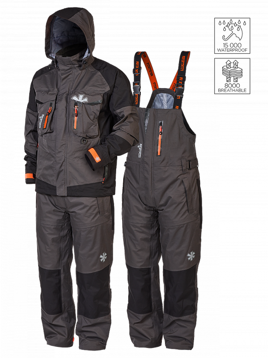 Norfin USA, The Rebel Pro - the ideal suit for cold weather fishing. For a  limited time, all rain suit models are 20% off. #NorfinUSA #Norfin #Fi