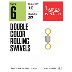 Lucky John DOUBLE COLOR ROLLING SWIVELS