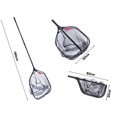Lucky John folding landing net 190х50х60cm
