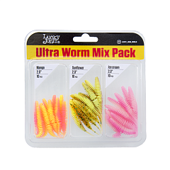 Lucky John Pro Series soft lure set ULTRA WORM MIX 2.0