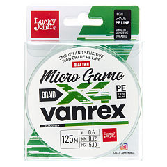 Lucky John braided line Vanrex MICRO GAME х4 BRAID Fluo Green
